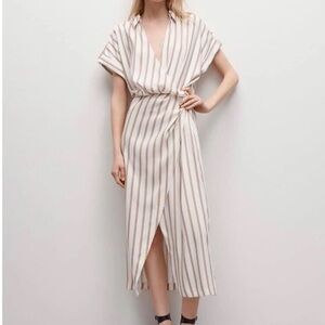 Zara Striped Wrap Dress (NWT)